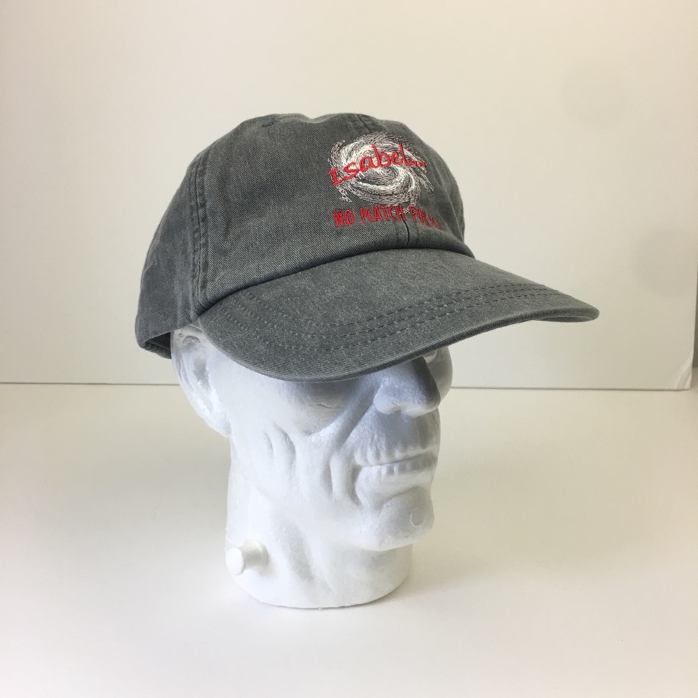 Hurricane Isabel No Match For Us Gray Grey Baseball‎ Cap Hat Conectiv Adjustable